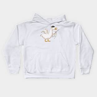 Duck Professor Cylinder Kids Hoodie